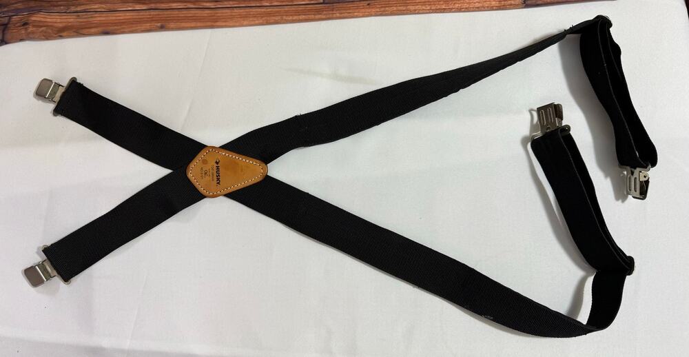 Husky Top Grain Built by CLC No 5121 Padded Tool Belt Suspenders Black